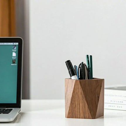 Geometric Wooden Pen Holders