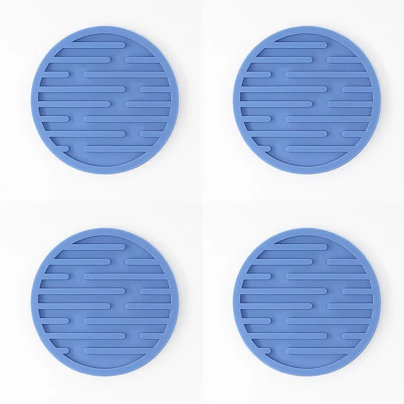 Set de 4 posavasos redondos de silicona antideslizantes de 10 cmPosavasosHome & Garden > Kitchen & Dining > Barware > Coasters