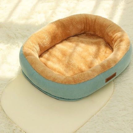 Warm bed with removable and washable cushion