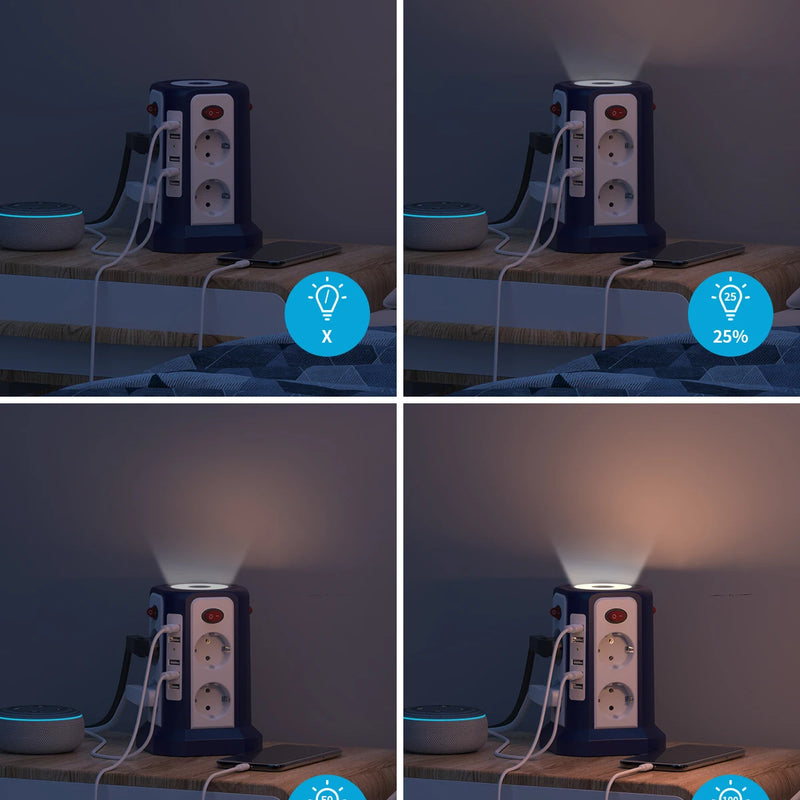 Torre de enchufes 8 tomas + 5 USB con interruptores individuales | cable 3 mRegletasElectronics > Electronics Accessories > Power > Power Strips & Surge Suppressors