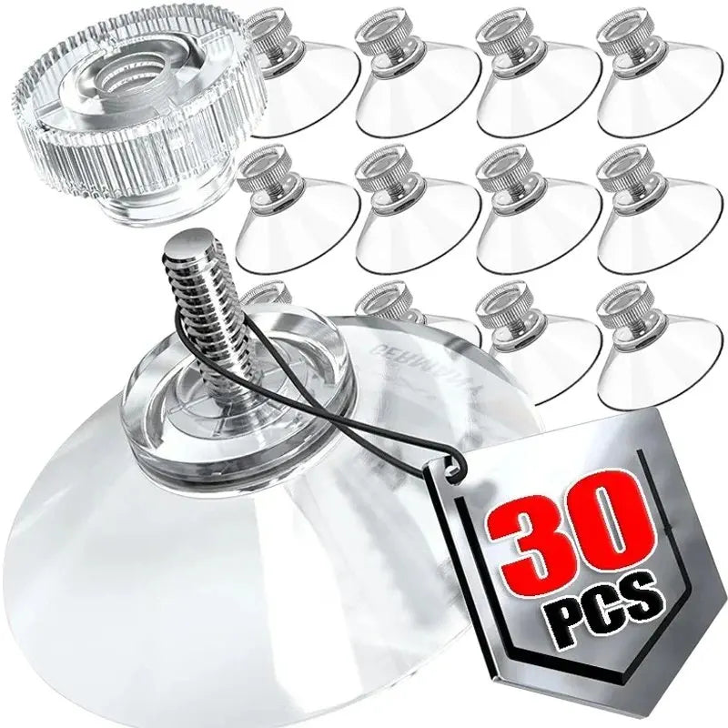 Ventosas transparentes 50 mm con tornillo metálico · Ganchos colgadores para vidrio, pared y puertasColgadoresHome & Garden > Household Supplies > Storage & Organization > Storage Hooks & Racks > Utility Hooks