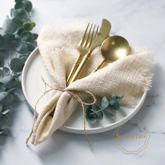 Rustic cloth napkins