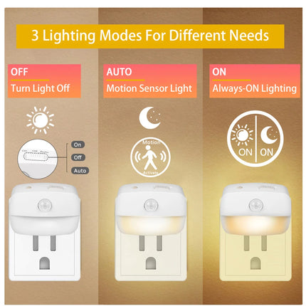 LED night light with motion sensor and 220V EU plug