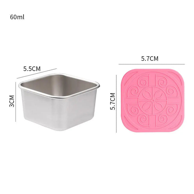 Salsera en acero inoxidable con tapa de silicona | 60 ml, hermético y portátilSalserasHome & Garden > Kitchen & Dining > Tableware > Serveware > Gravy Boats