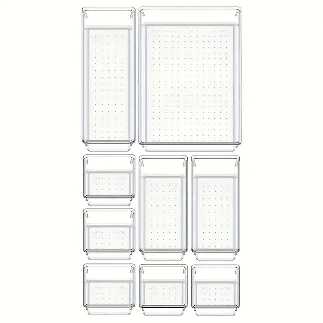 Clear plastic drawer dividers