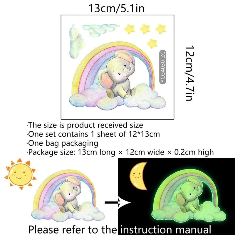 Pegatina fluorescente de animales para interruptorAdhesivos