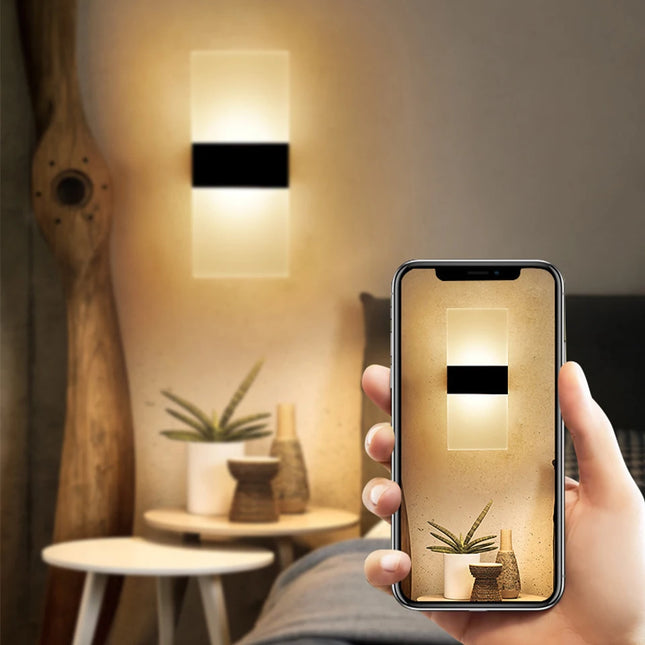 LED wall light with USB charging