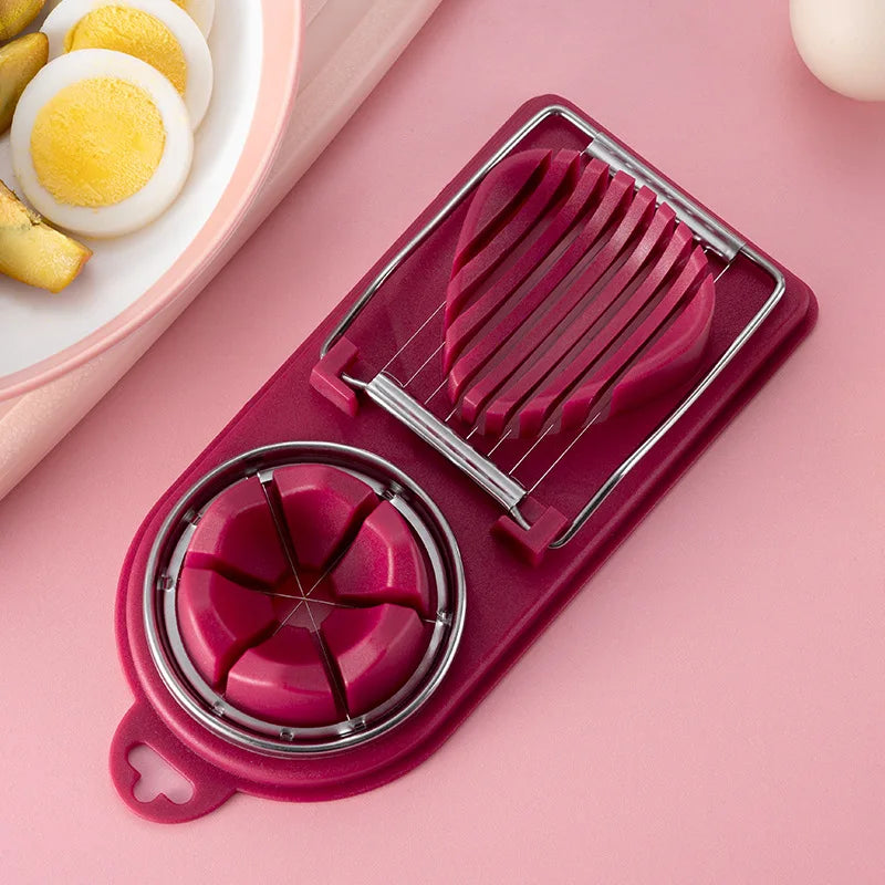 Multifunctional egg cutter cutter, sectioner and flower-shaped mold