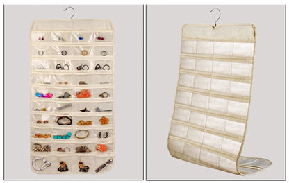 80 Grids Double Side Sundries Accessories Hanging Storage Bag