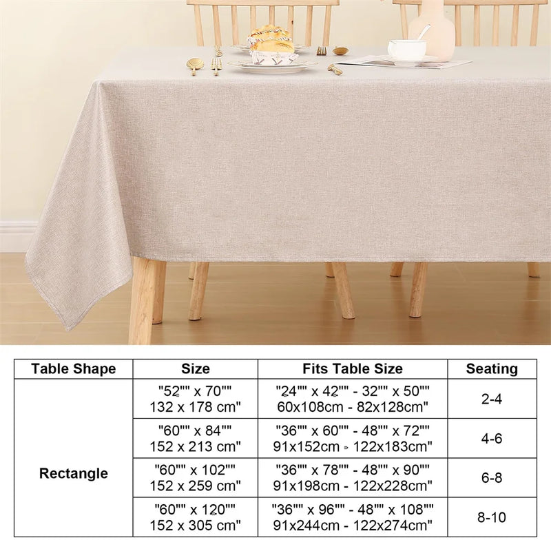 Mantel rectangular de lino sintético impermeableMantelesHome & Garden > Linens & Bedding > Table Linens > Tablecloths
