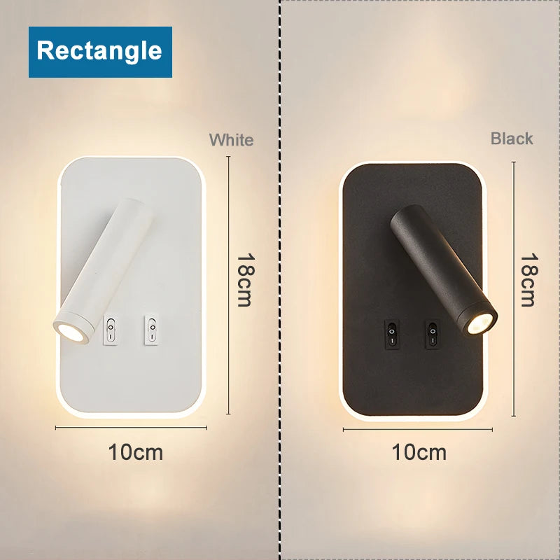 Lámparas de pared ajustable 350º con interruptorLámparas de pared