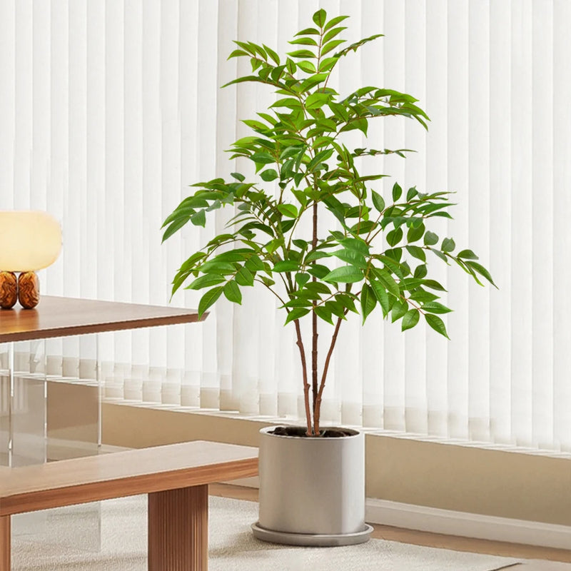 Rama artificial de ficus grande 76-140 cm, árbol tropical falso con hojas verdes, decoración de interior y jardínPlantas artificialesHome & Garden > Decor > Artificial Flora > Artificial Trees