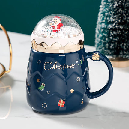 Christmas mugs with funny lid