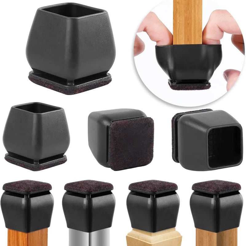 Conteras para patas de silla de silicona con almohadillas de fieltro 8 piezasProtectores para mueblesHome & Garden > Household Supplies > Furniture Floor Protectors