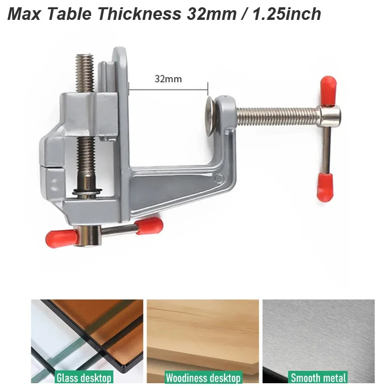 Mini tornillo de banco para manualidades y reparacionesTornillos de banco