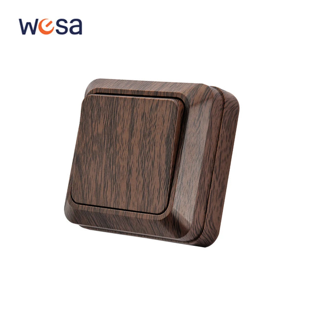 Enchufe de superficie sin toma de tierra efecto madera (uso interior/exterior con caja estanca)EnchufesHardware > Power & Electrical Supplies > Power Outlets & Sockets > Wall Outlets