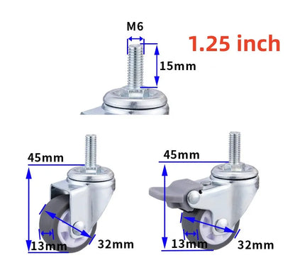 Ruedas para muebles de 4 piezas