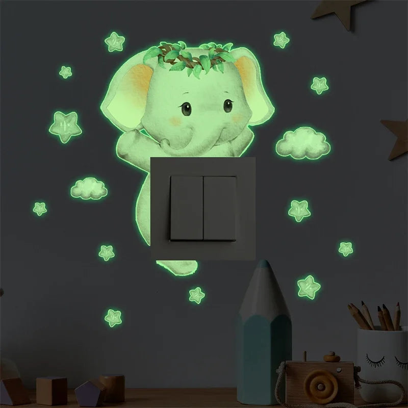 Pegatina fluorescente de animales para interruptorAdhesivos