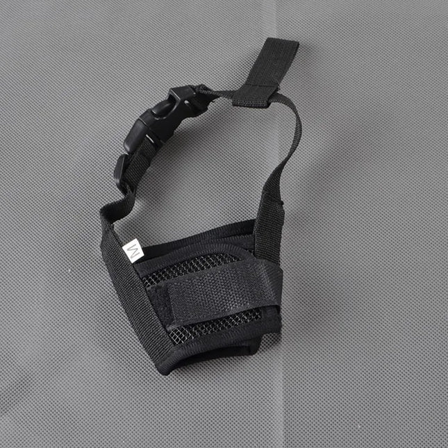 Adjustable nylon anti-barking dog muzzle