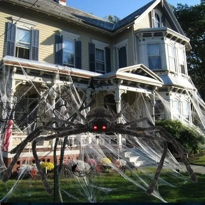 Araña de peluche negra gigante para decoraciones de exteriores