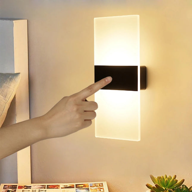 LED wall light with USB charging