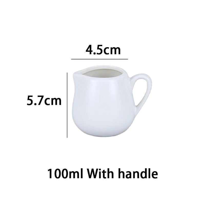 Mini jarra de leche de cerámica blanca – 50 ml / 100 ml / 220 mlJarrasHome & Garden > Kitchen & Dining > Kitchen Appliance Accessories > Coffee Maker & Espresso Machine Accessories > Coffee Decanters