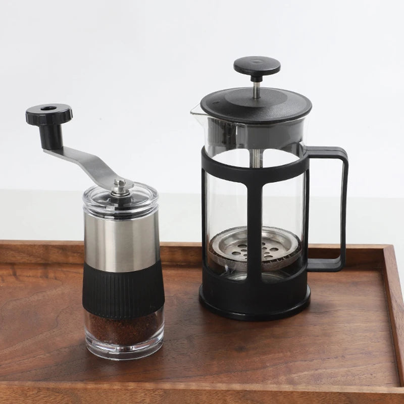 Molinillo de café manual portátil de acero inoxidable con núcleo cerámico ajustableMolinillosHome & Garden > Kitchen & Dining > Kitchen Appliance Accessories > Coffee Maker & Espresso Machine Accessories > Coffee Grinders