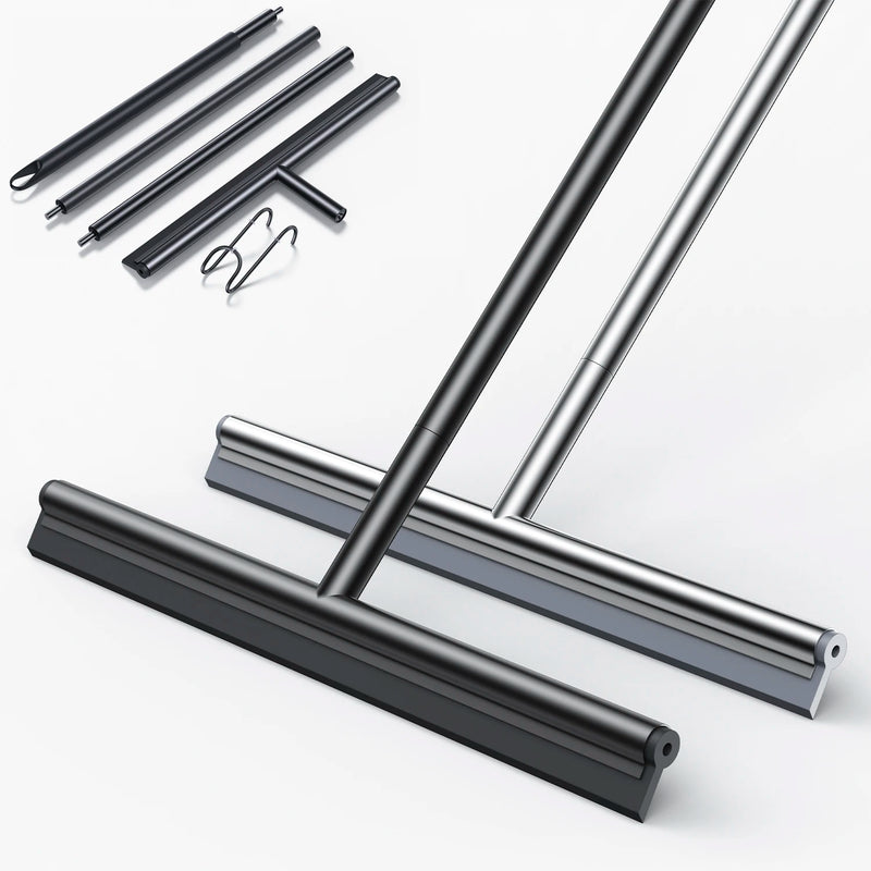 Escurridor de suelo ancho 15,5’’ | Escoba con hoja de silicona y mango largo de acero inoxidable 133 cmEscobillasHome & Garden > Household Supplies > Household Cleaning Supplies > Household Cleaning Products > Glass & Surface Cleaners