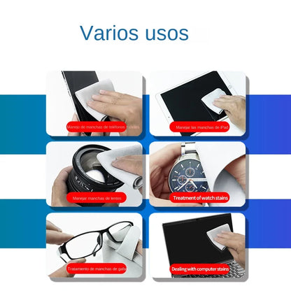 Paño de limpieza de microfibra ultrafina para pantallas y lentes