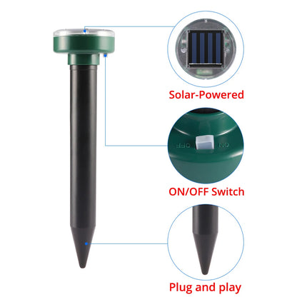 Repelente de ratones e insectos electrónico ultrasónico solar IP64