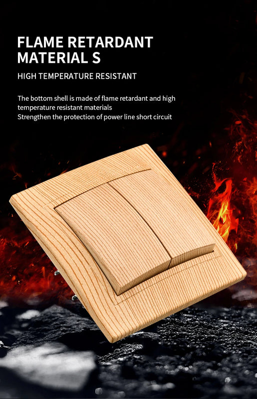 Interruptores y enchufes de estilo madera para paredEnchufes e interruptoresHardware > Power & Electrical Supplies > Power Outlets & Sockets > Wall Outlets