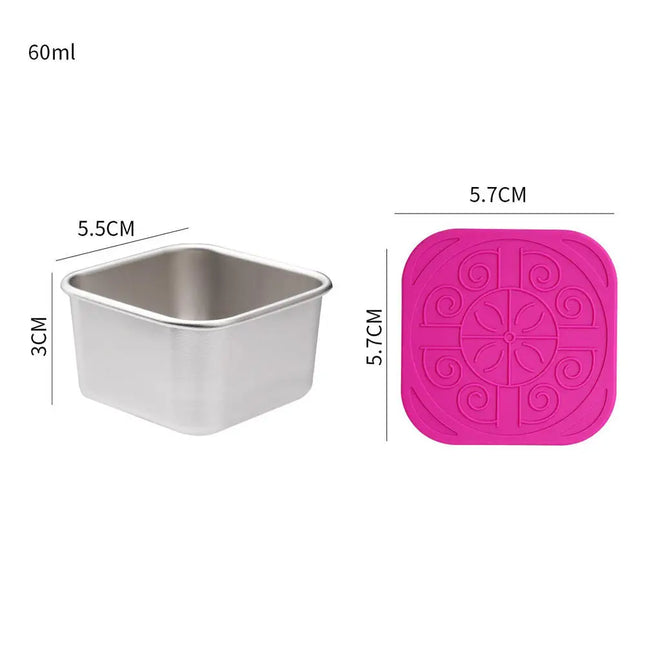 Salsera en acero inoxidable con tapa de silicona | 60 ml, hermético y portátilSalserasHome & Garden > Kitchen & Dining > Tableware > Serveware > Gravy Boats