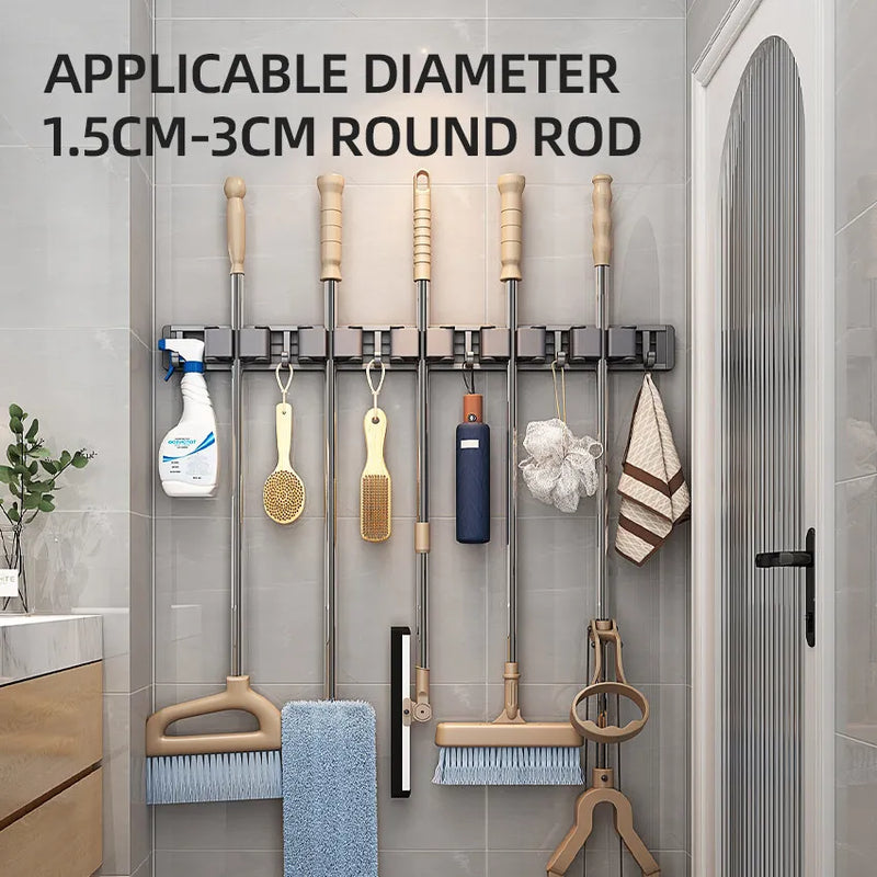 Soporte de almacenamiento para escobas y mopas de aluminioColgadoresCameras & Optics > Photography > Lighting & Studio > Studio Stands & Mounts > Wall Mounts