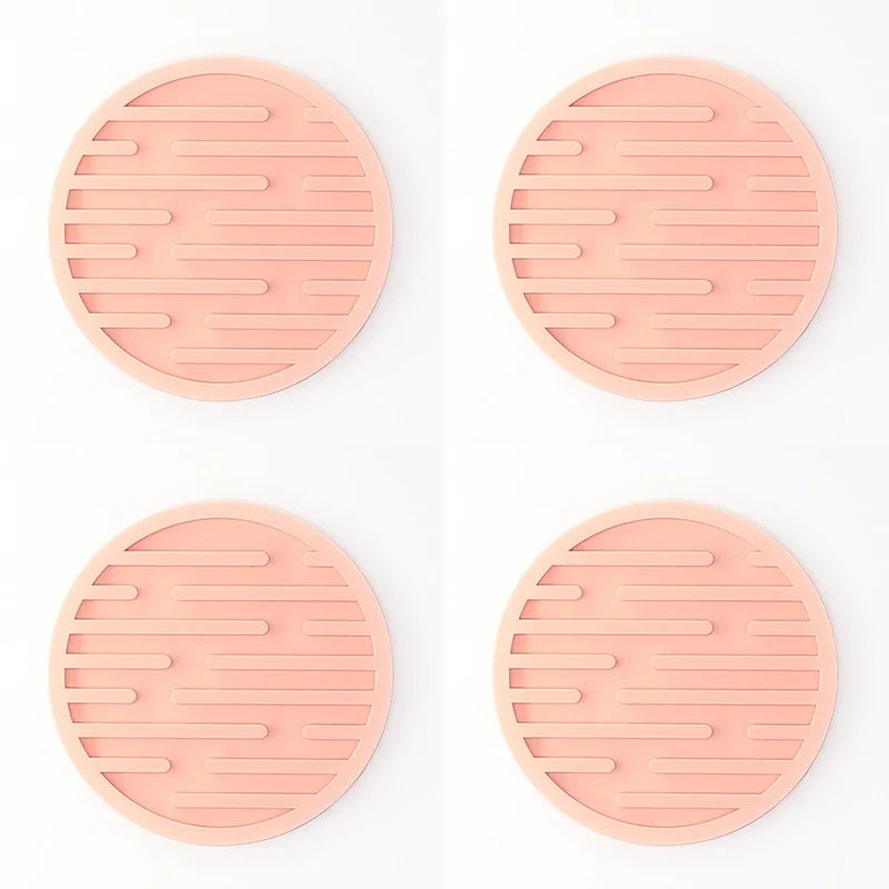 Set de 4 posavasos redondos de silicona antideslizantes de 10 cmPosavasosHome & Garden > Kitchen & Dining > Barware > Coasters