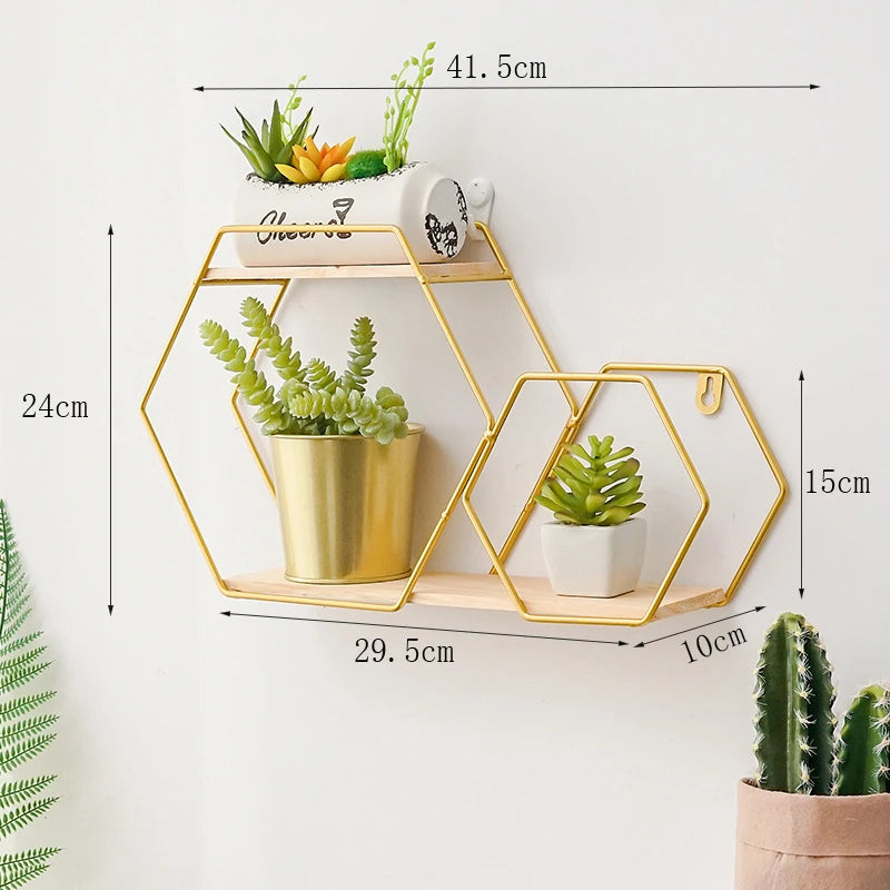 Metal shelf for home decoration