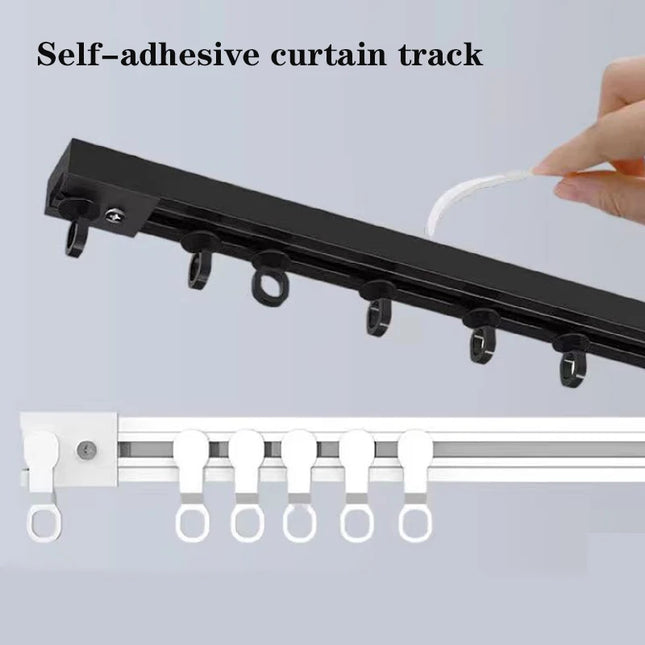 Curtain track without drilling