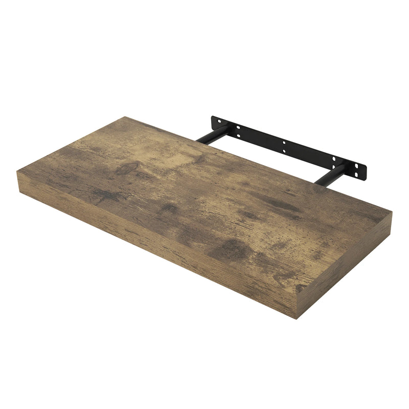 Estante flotante de pared flotante en madera envejecida para libros y decoraciónEstantesFurniture > Shelving > Wall Shelves & Ledges > Floating Wall Shelves & Ledges