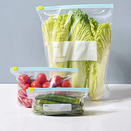 Reusable airtight food storage bags