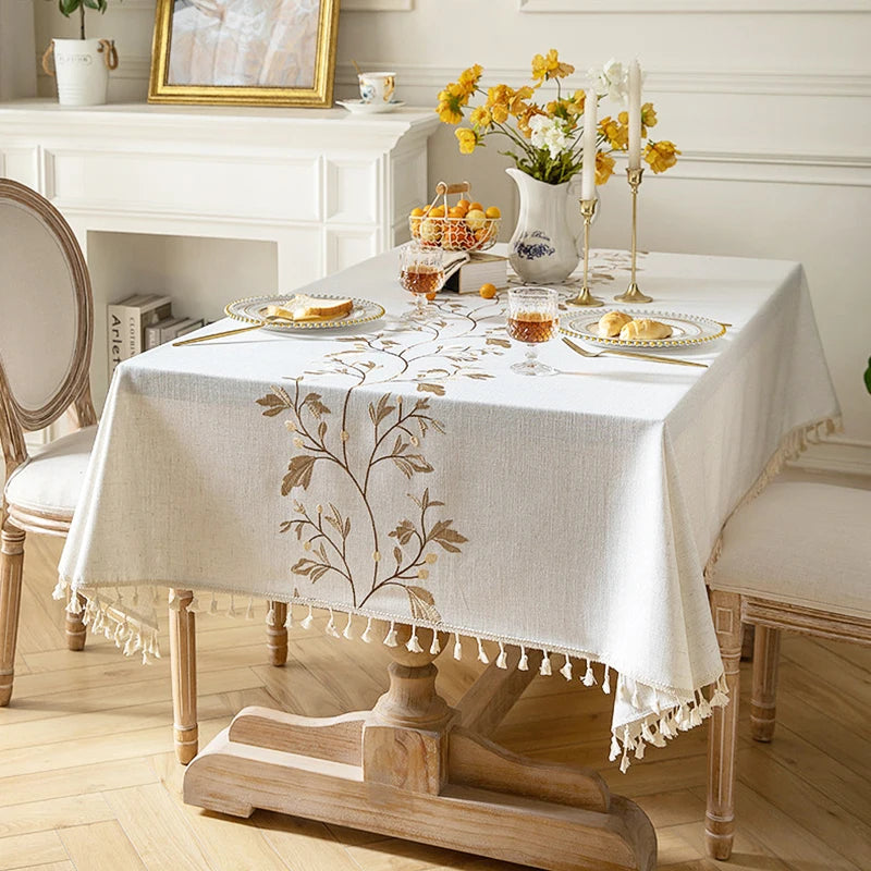 Mantel de lino y algodón para mesa rectangularMantelesHome & Garden > Linens & Bedding > Table Linens > Tablecloths