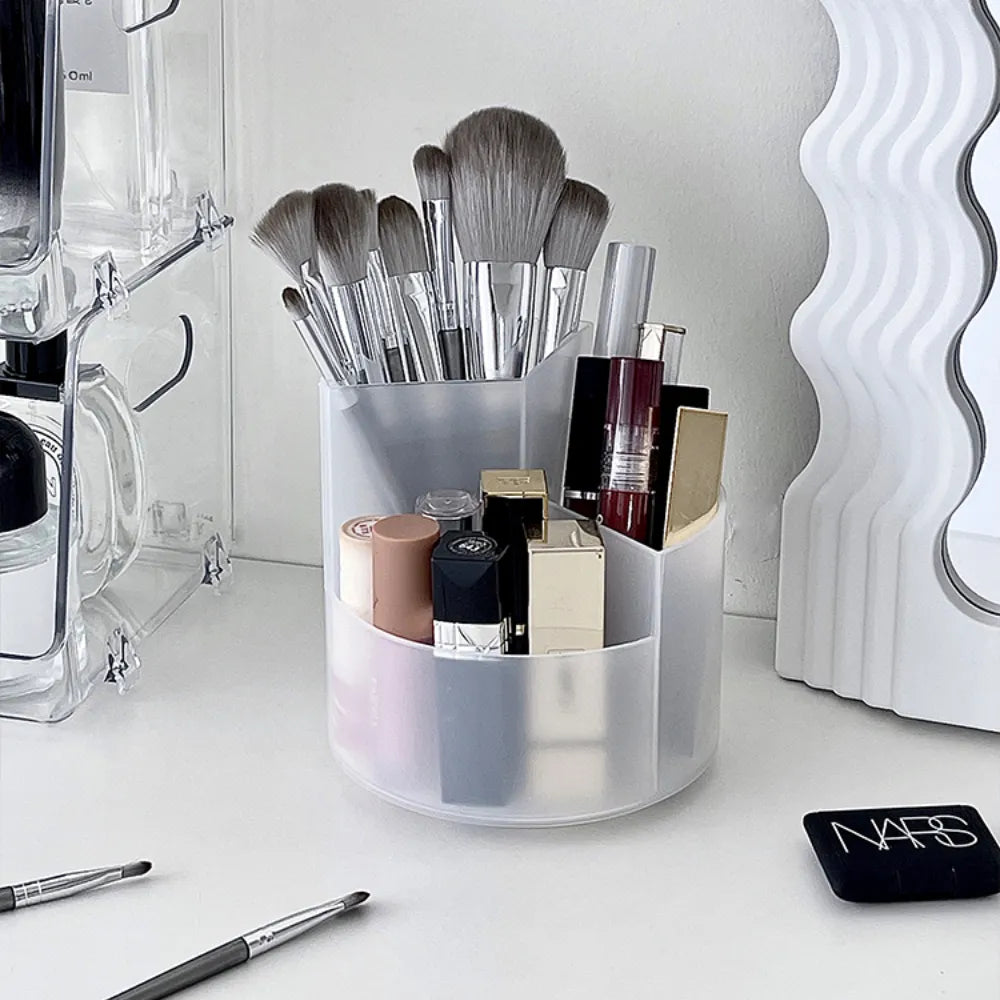 360° Rotating Makeup Brushes Storage Holder