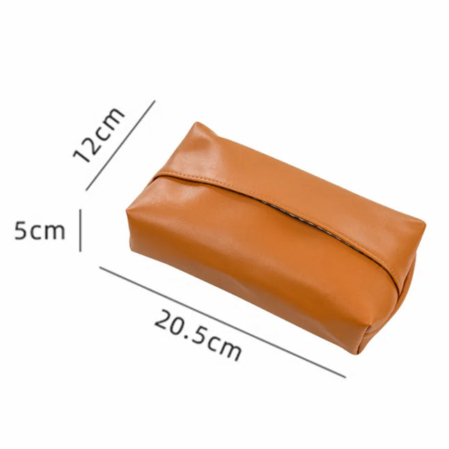 Faux Leather Tissue Box