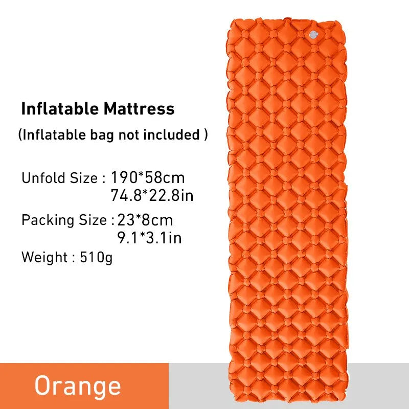 Colchoneta de camping inflable ultraligera | 40d nylon tpu, 190 × 58 cm, 550 gColchonesSporting Goods > Outdoor Recreation > Camping & Hiking > Sleeping Pads
