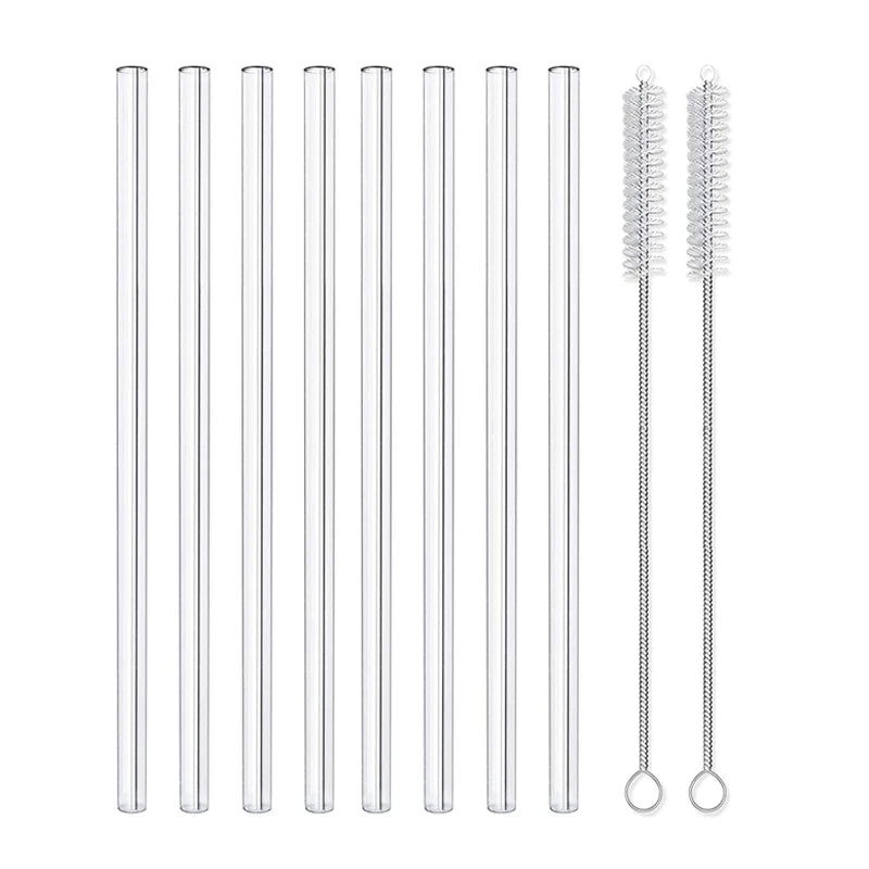 Set de pajitas de vidrio reutilizables con cepillos de limpiezaPajitasArts & Entertainment > Party & Celebration > Party Supplies > Drinking Straws & Stirrers