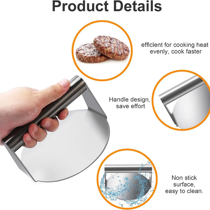 Prensa de hamburguesas de acero inoxidableMoldesHome & Garden > Kitchen & Dining > Kitchen Tools & Utensils > Kitchen Molds