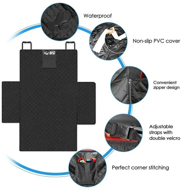 Waterproof pet car seat or trunk cover