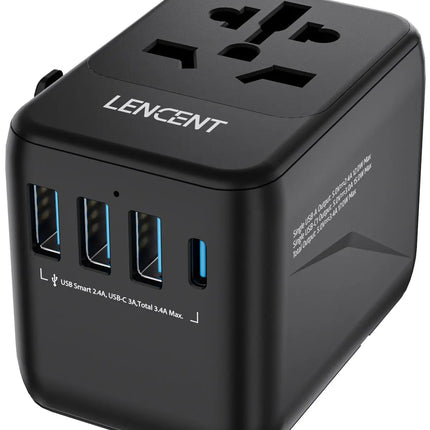 Adaptador de viaje universal 8 en 1 | 3 USB + USB-C (EU/UK/US/AUS) – 651FCRegletasElectronics > Electronics Accessories > Power > Travel Converters & Adapters
