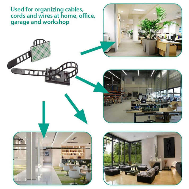 Organizadores de cable ajustables, pack 5/10/20BridasElectronics > Electronics Accessories > Cable Management > Wire & Cable Ties