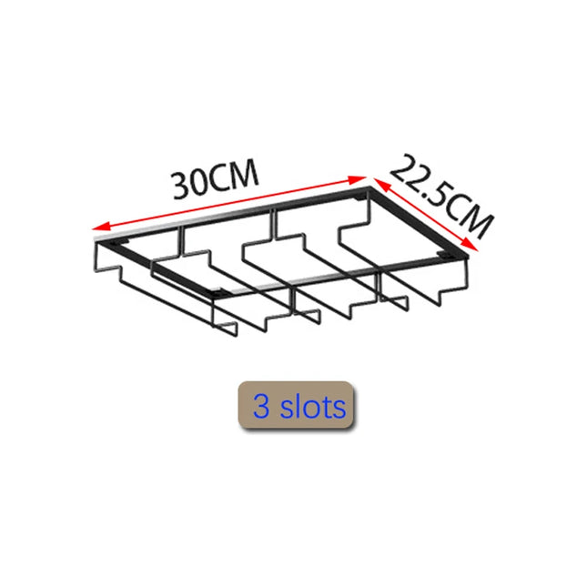 Soporte colgante de copas de vino para muebleEstantes