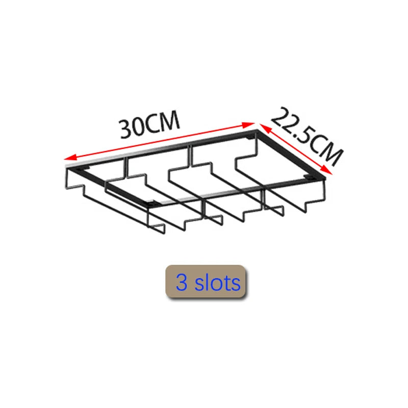 Soporte colgante de copas de vino para muebleEstantes
