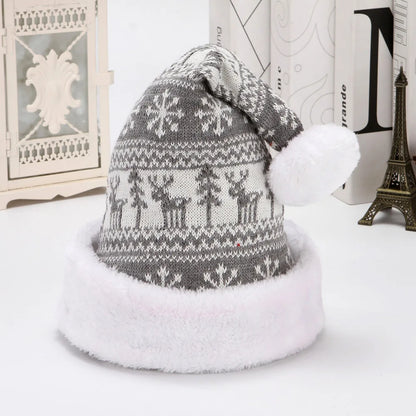 Gorro de nieve grueso de  navidad